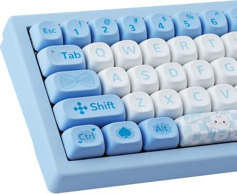 Hyekit PBT Keycaps 138 Keys Soy Milk Keycaps Dye-Sublimation Cute Keycaps XDA Profile Custom Keycaps for Mac Windows PC Mechanical Keyboards in Kuwait