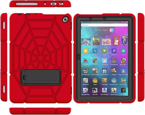 Grifobes (for 13th/11th Generation 2023/2021 Release) All New Kindle Fire HD 10/10 Plus, HD 10 Kids/Kids Pro Tablet, 3-in-1 Heavy Duty Rugged Protective Cover with Stand for Boys Children in Kuwait