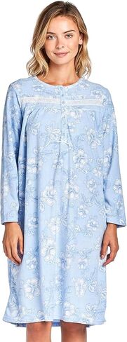 Casual Nights Women's Cozy Long Sleeve Fleece Nightgown in Kuwait