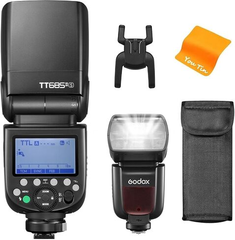 Godox TT685II-F TT685IIF Camera Flash, HSS 1/8000s 2.4G Wireless X System, 0.1-2.6s Recycle Time 330 Full Power Pops, TTL Flash Compatiblewith Fujifilm Cameras Fuji X100V X-T4 X-T3 X-T30 X-T1 XT100 in Kuwait
