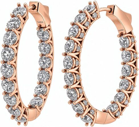 Zsa Zsa Oval Hoop Earrings Solid 925 Sterling Silver w/Pure Brilliance Zirconia, Simulated Diamond Hoops in Kuwait