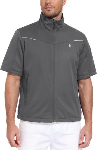 Little Donkey Andy Men's Lightweight Softshell Vests Short Sleeve Jackets for Golfing Hiking Running in Kuwait
