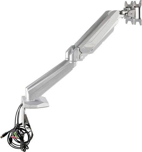 StarTech.com Desk Mount Dual Monitor Arm - Adjustable - Supports Monitors 12" to 30" - Full Motion VESA Mount Double Monitor Arm - Desk Clamp - Black (ARMSLIMDUO) in Kuwait