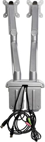 StarTech.com Desk Mount Dual Monitor Arm - Adjustable - Supports Monitors 12" to 30" - Full Motion VESA Mount Double Monitor Arm - Desk Clamp - Black (ARMSLIMDUO) in Kuwait