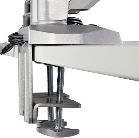 StarTech.com Desk Mount Dual Monitor Arm - Adjustable - Supports Monitors 12" to 30" - Full Motion VESA Mount Double Monitor Arm - Desk Clamp - Black (ARMSLIMDUO) in Kuwait