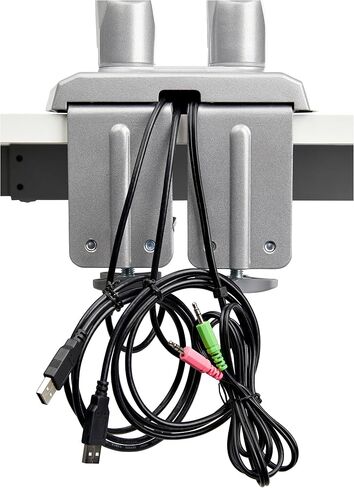StarTech.com Desk Mount Dual Monitor Arm - Adjustable - Supports Monitors 12" to 30" - Full Motion VESA Mount Double Monitor Arm - Desk Clamp - Black (ARMSLIMDUO) in Kuwait