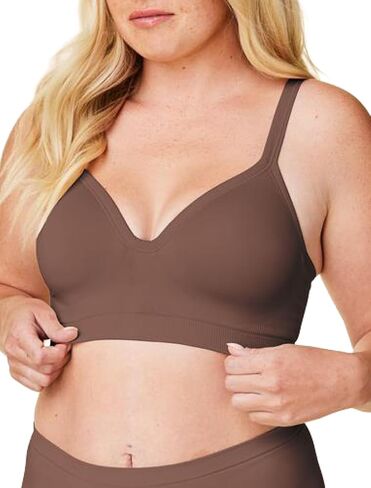 BRAVADO! DESIGNS Muse Seamless and Wireless Padded Everyday Bra | Deep V-Neckline | A to F Cups in Kuwait