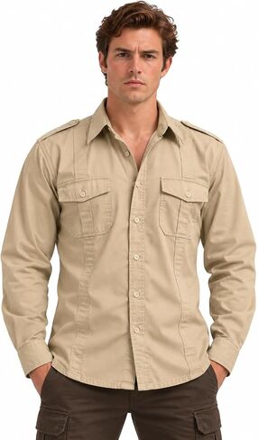 Indiana Jones Shirt Safari Raiders Costume (L) Khaki in Kuwait