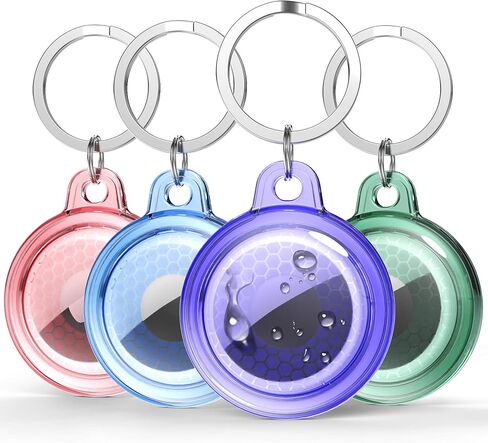 Waterproof Holder for Airtag(1st & 2nd Generation), for Airtags Case with Keychain, [Drop-Proof] [Anti-Scratch] Full Body Protective for Airtag Holder, Find Your Luggage, Pet, Keys, & More in Kuwait