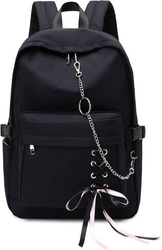 Girl Laptop Backpack Set with Lunch Bag and Pencil Purse Black Chain in Kuwait