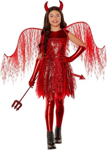 Spirit Halloween Kids Devil Costume – The Signature Collection | Demon Cosplay | Couples Costume | Classic Halloween Costume in Kuwait