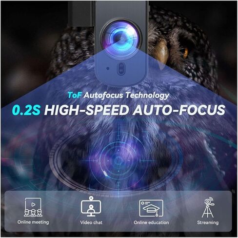 ROCWARE Webcam with Microphone, RC15 1080P Computer Camera for PC 30pfs with 110°FOV/Privacy Cover/Low Light Correction,USB Web Cam for Zoom/Skype/Teams/Conference/Video Calling/Meeting in Kuwait