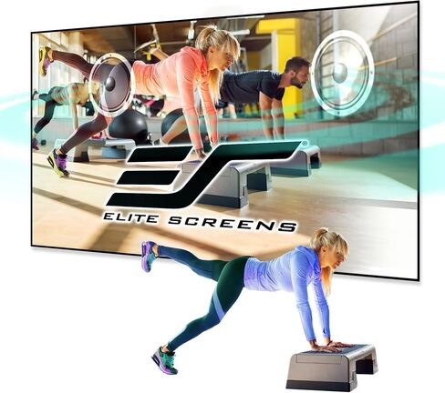 Elite Screens Aeon AUHD Series, 135-inch 16:9, 4K Home Theater Fixed Frame Edge Free Borderless Projection Sound Transparent Perforated Weave Projector Screen, AR135H2-AUHD in Kuwait