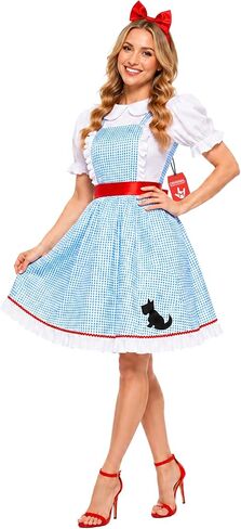 fun shack Adult Dorothy Costume Women, Women Dorothy Costume, Dorothy Costumes for Women, Dorothy Dress Adult in Kuwait