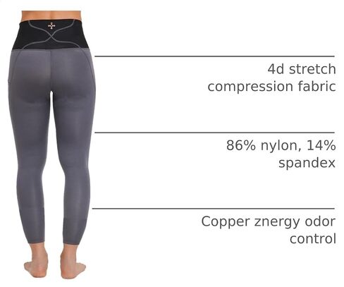 Tommie Copper Lower Back Support Compression Leggings for Women, Flattering Fit, Sweat Wicking, Breathable in Kuwait