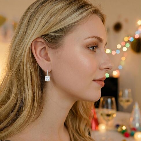 Mariell Radiant-Cut Cubic Zirconia Bridal Earrings, Dangle Earrings for Brides, Wedding Earrings with CZ Crystals, Drop Earrings for Brides, Bridesmaids, Mother of the Bride in Kuwait