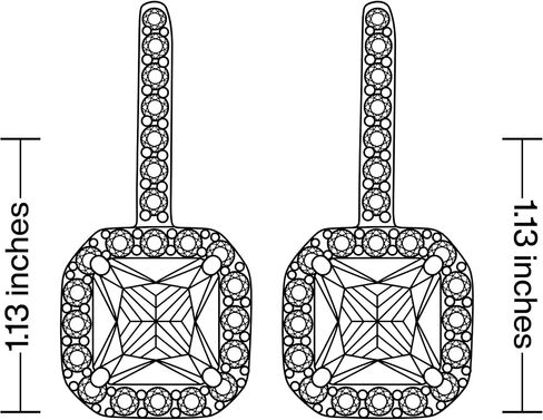 Mariell Radiant-Cut Cubic Zirconia Bridal Earrings, Dangle Earrings for Brides, Wedding Earrings with CZ Crystals, Drop Earrings for Brides, Bridesmaids, Mother of the Bride in Kuwait