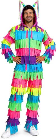 Tipsy Elves Halloween Costumes For Men - Men’s Pinata Onesies Multicolored Adult Jumpsuits in Kuwait