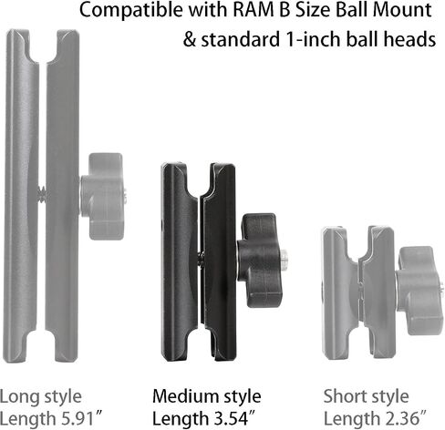 Double Socket Arm Aluminum Alloy Long Arm Full Length 5.9",Compatible with RAM Mounts and Motorcycle/Bike/Car Cellphone Holder with 1 Inch Ball in Kuwait