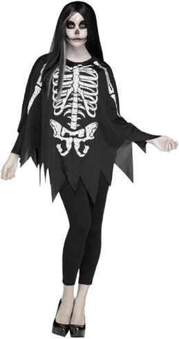 Fun World Day of The Dead Adult Poncho Costume in Kuwait