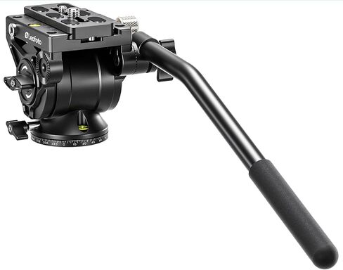 Leofoto BV-10 Fluid Video Head Kit Arca / RRS Compatible Inc QR Plate + Left / Right Hand Handle in Kuwait