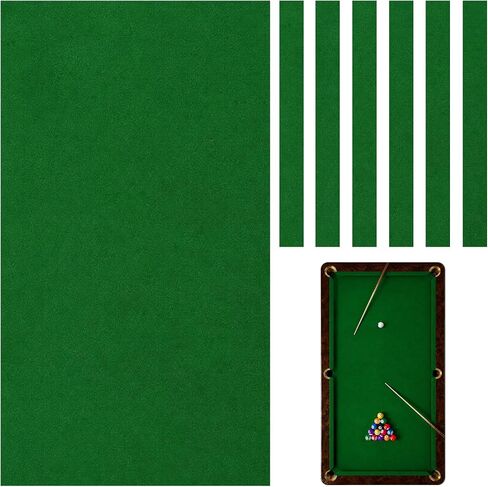 Boshen Billiard Cloth Pool Table Felt Cloth with 6 Cloth Strips for 7/8/9 Foot Table Fast Pre-Cut Rails, 3 Fabrics for Choice in Kuwait