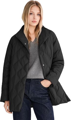 Orolay Women's Lightweight Long-Sleeve Puffer Jacket Insulated Quilted Down Jacket with Stand Collar in Kuwait