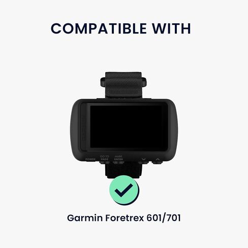 kwmobile Case Compatible with Garmin Foretrex 601/701 - GPS Handset Navigation System Soft Silicone Skin Protective Cover - Black in Kuwait