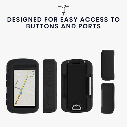 kwmobile Case Compatible with Garmin Foretrex 601/701 - GPS Handset Navigation System Soft Silicone Skin Protective Cover - Black in Kuwait