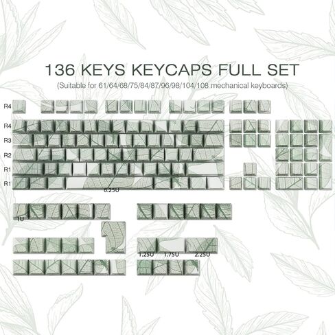 Hyekit Custom Keycaps - PBT Keycaps, Cherry Profile, Dye Sub, Japanese Keycaps, 6.25u, 7u, 161 Key Set, for Mechanical Keyboard, US and UK Layouts (Galaxy) in Kuwait