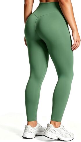 Aoxjox High Waisted Workout Leggings for Women Tummy Control Buttery Soft Yoga Metamorph Deep V Pants 27" in Kuwait