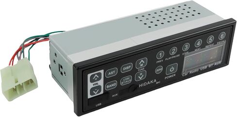ZACHAGER M200 Bluetooth Radio Car, for Komatsu Kobelco Sumitomo Takeuchi, Excavator Parts Bluetooth AM/FM Radio USB AUX-in 24 Volt Slot in Kuwait