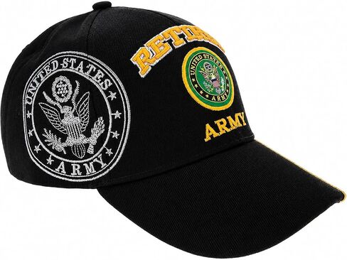 Officially Licensed US Army Retired Baseball Cap in Black & Digital Camo in Kuwait