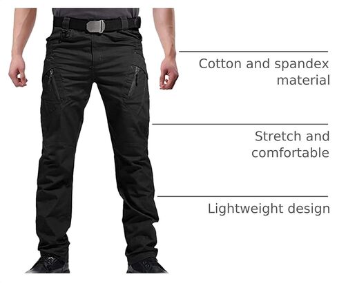Erston Men's Outdoor Work Military Tactical Pants Lightweight Ripstop Combat Trousers Hiking Pant with 9 Pockets No Belt in Saudi Arabia