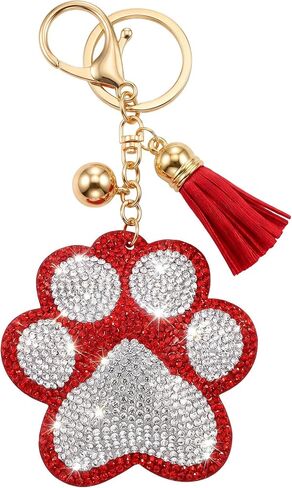 Popfizzy Bling Keychain for Women and Girls Rhinestone Purse Charms Backpack Accessories, Cute Key Fob Tassel Key Chain in Kuwait