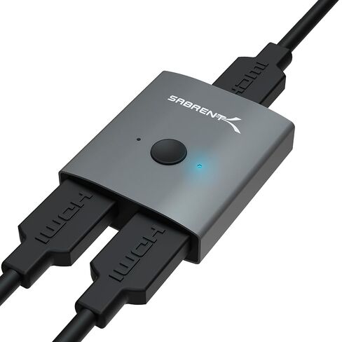 SABRENT Thunderbolt 4 KVM Switch, Peripheral Sharing with 3X Thunderbolt 4 USB C 40Gbps, 2X USB-C Charging 60W (PD 3.0) | 4X USB Type A 3.2x2 10Gbps | Supports 4K@144Hz / 8K@60Hz DSC (SB-TB4K) in Kuwait