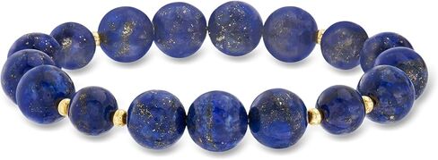 Ross-Simons 8-10mm Lapis Bead Stretch Bracelet With 14kt Yellow Gold. 7 inches in Kuwait