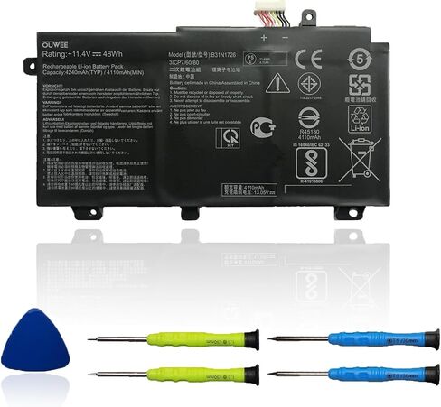 بطارية كمبيوتر محمول OUWEE B31N1726 متوافقة مع Asus FX80 FX86 TUF FX504 FX504GE FX504GM FX505 FX505DT FX505DY FX505GE FX505GD FX505GM A15 FA506IU A17 FA706II Serie B31BnEH B31Bn91 A41L K9H 48Wh (الشكل-A) in Kuwait