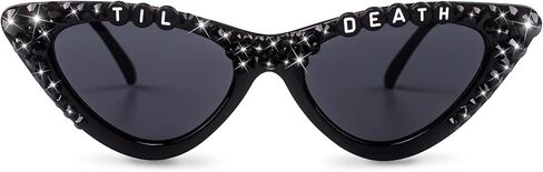 JUSTOTRY Bride Sunglasses For Bachelorette - Pink Bride To Be Sunglasses with Rhinestone For Bachelorette Party Gifts Accessories Party Favors (Heart Shape) in Kuwait