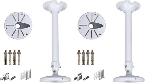 WiTi 6 inch Base Extendable Pole Mount Bracket for CCTV IP Cameras,15.7inch-23.6inch Adjustable Mounting Bracket for Security Surveillance Camera System,Solid Metal Powder Spray Coating in Kuwait