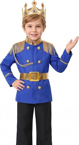 Boys Prince Charming Costume Kids Royal Prince Dress Up for Cosplay Fairytale Ball Halloween Birthday Party Outfit in Kuwait