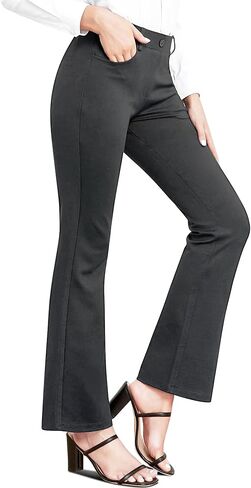 سروال فستان Davena للسيدات 2023 مقاس 28 بوصة 31 بوصة 34 بوصة Bootcut مضيئة أنيق مناسب للعمل غير رسمي مناسب للمكتب صغير طويل القامة in Kuwait