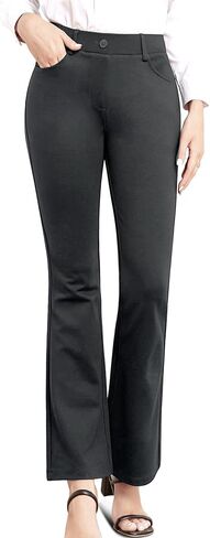 سروال فستان Davena للسيدات 2023 مقاس 28 بوصة 31 بوصة 34 بوصة Bootcut مضيئة أنيق مناسب للعمل غير رسمي مناسب للمكتب صغير طويل القامة in Kuwait
