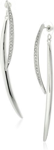GUESS "Basic" Curved Stick Front/Back Linear Drop Earrings in Kuwait