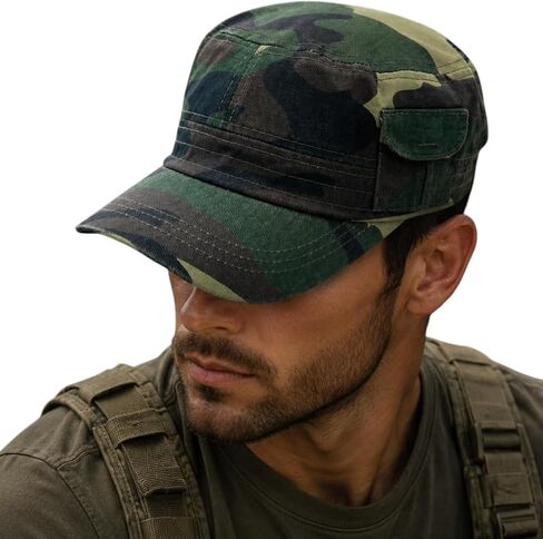Infinite Hats Cadet Army Cap Cotton Military Hat in Saudi Arabia