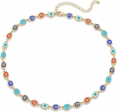 YANCHUN Evil Eye Necklace Turkish Evil Eye Necklace for Women Men Ojo Turco Protection Choker Necklaces in Kuwait