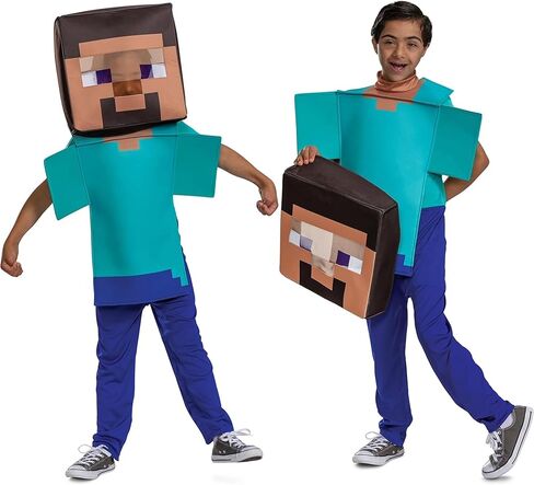 Disguise Steve Costume for Kids, Official Adaptive Minecraft Costume Jumpsuit and Head in Kuwait