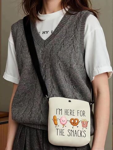 GJTIM Magic Kingdom Lover Gift I’m Here For The Snacks Zipper Pouch Makeup Bag (For The Snacks bag) in Kuwait