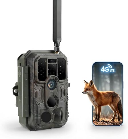BLAZEVIDEO 48MP 1296P WiFi Trail & Game Camera with 0.1s Trigger Speed No Glow Night Vision Motion Activated IP66 Waterproof Wireless Hunting Cam with App for Wildlife Hunting, Yard Security in Kuwait