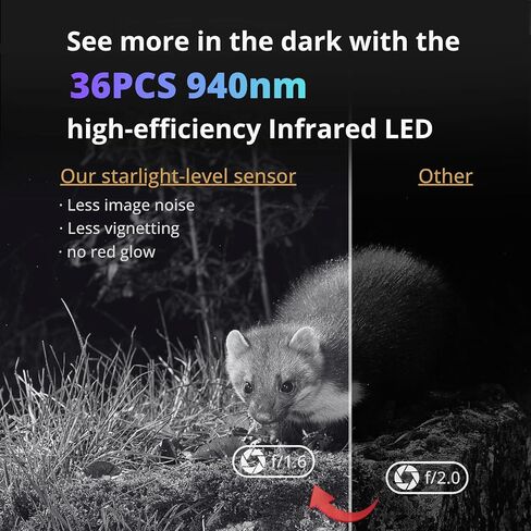 BLAZEVIDEO 48MP 1296P WiFi Trail & Game Camera with 0.1s Trigger Speed No Glow Night Vision Motion Activated IP66 Waterproof Wireless Hunting Cam with App for Wildlife Hunting, Yard Security in Kuwait
